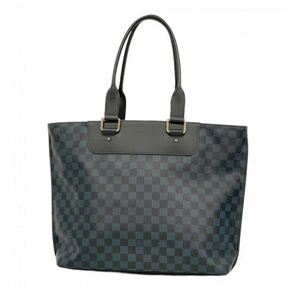 Louis Vuitton Tote Bag Damier Cobalt Cabas Voyage N41397 Navy Black Men's