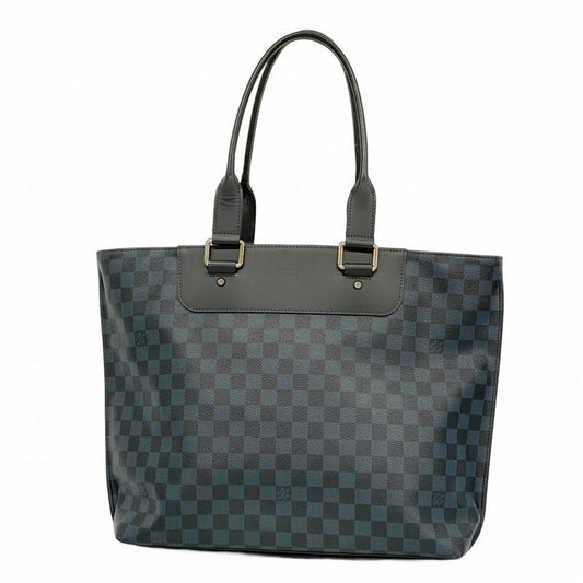 Louis Vuitton Tote Bag Damier Cobalt Cabas Voyage N41397 Navy Black Men's