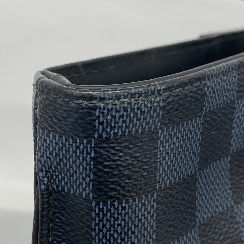 Louis Vuitton Tote Bag Damier Cobalt Cabas Voyage N41397 Navy Black Men's