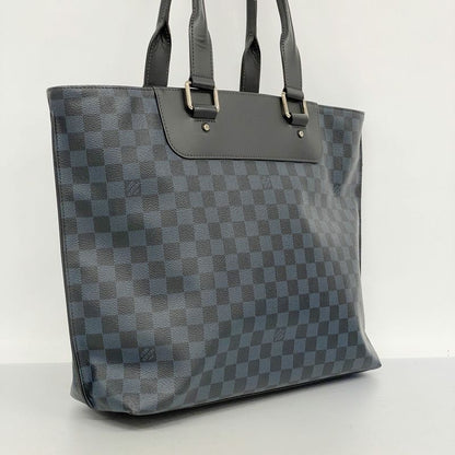 Louis Vuitton Tote Bag Damier Cobalt Cabas Voyage N41397 Navy Black Men's
