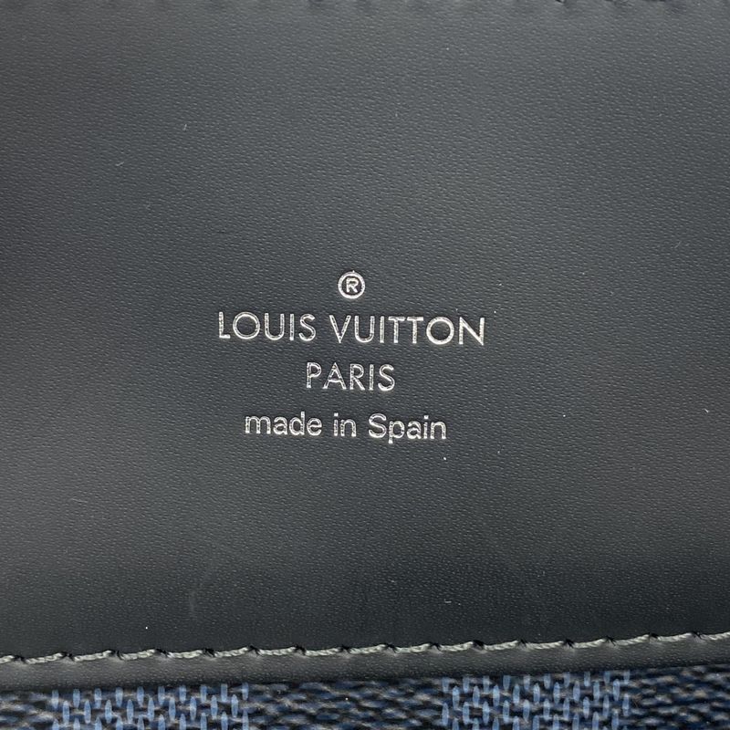 Louis Vuitton Tote Bag Damier Cobalt Cabas Voyage N41397 Navy Black Men's