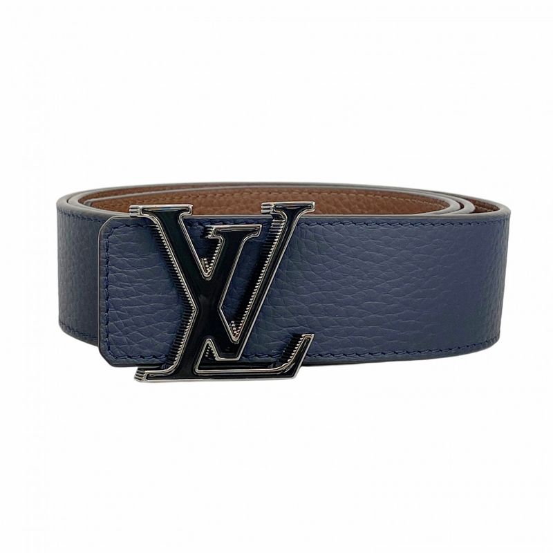 Louis Vuitton Belt Taurillon LV Tilt Reverse Taurillon 40mm (157in) M0027 Navy