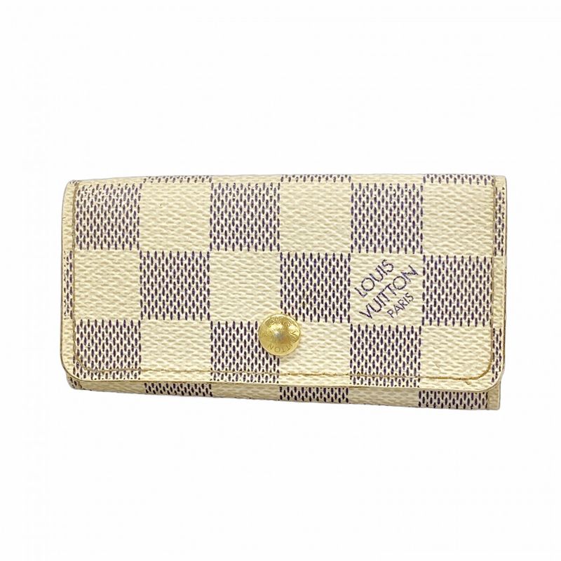 Louis Vuitton Key Case Damier Azure Multicles 4 N60020 White Men Women Unisex