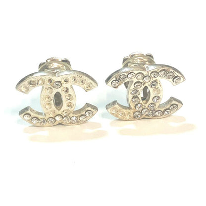 Chanel COCO Mark Rhinestone Earrings : B3198