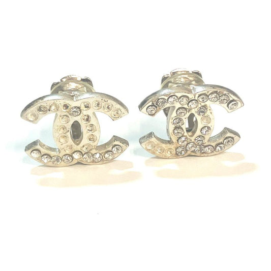 Chanel COCO Mark Rhinestone Earrings : B3198