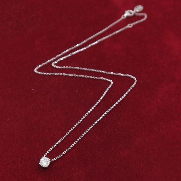 Cartier 1895 Diamond Necklace /d043ct [none Fee Gift Wrapping] [grade A