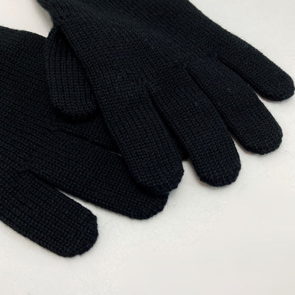 Chanel Cocomark Gloves Black Knit Gloves