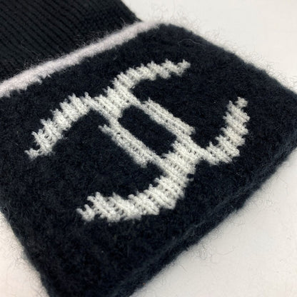 Chanel Cocomark Gloves Black Knit Gloves