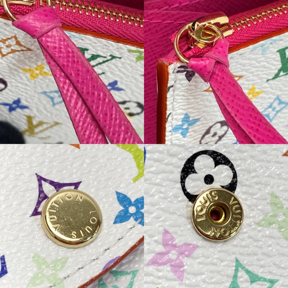 Louis Vuitton Monogram Multicolor Lv×tm Portomone Rosali M13399 Takashi