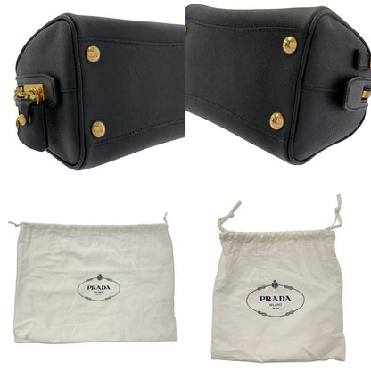 Prada Saffiano Leather 2way Top Handle Shoulder Bag 1bb846 - Black - Women