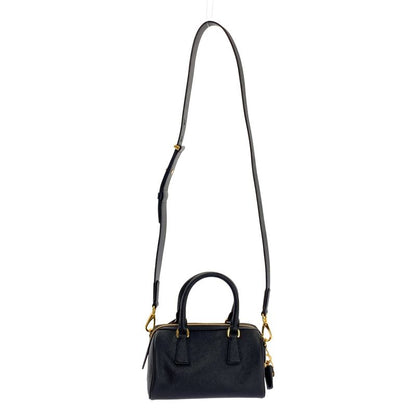 Prada Saffiano Leather 2way Top Handle Shoulder Bag 1bb846 - Black - Women