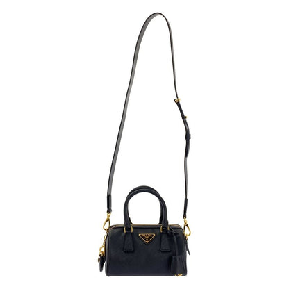 Prada Saffiano Leather 2way Top Handle Shoulder Bag 1bb846 - Black - Women