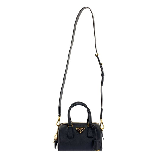 Prada Saffiano Leather 2way Top Handle Shoulder Bag 1bb846 - Black - Women