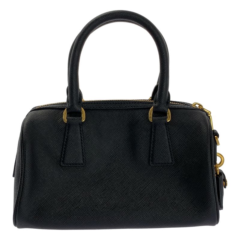 Prada Saffiano Leather 2way Top Handle Shoulder Bag 1bb846 - Black - Women