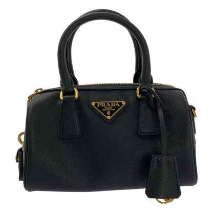 Prada Saffiano Leather 2way Top Handle Shoulder Bag 1bb846 - Black - Women