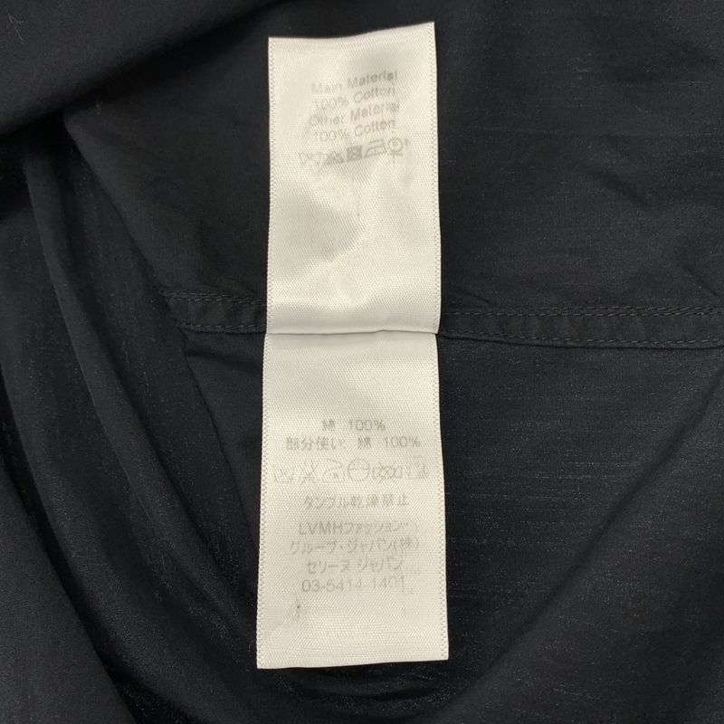 Celine - Phoebe Period Band Collar Half Sleeve Shirt - 34 - Black - Women's