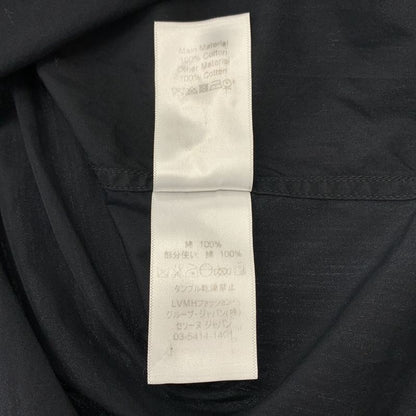 Celine - Phoebe Period Band Collar Half Sleeve Shirt - 34 - Black - Women's