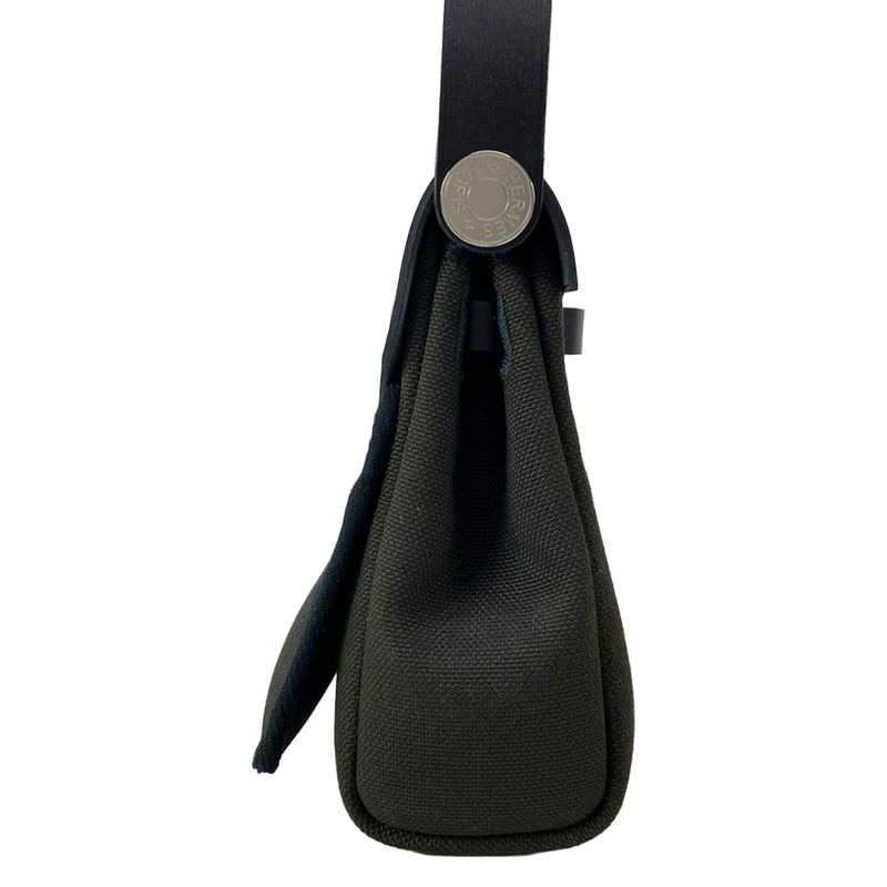 Hermes Shoulder Bag Herbag Zip Mini Dark Bronze And Black Silver Hardware