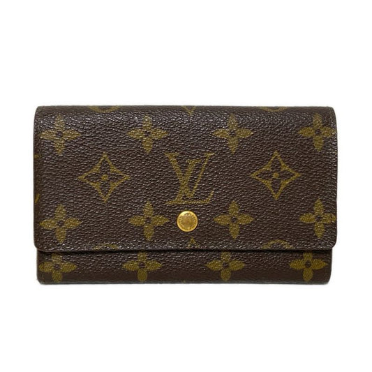 Louis Vuitton Bifold Wallet Monogram Porte Monnaie Zip M61735 Leather