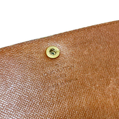 Louis Vuitton Bifold Wallet Monogram Porte Monnaie Zip M61735 Leather