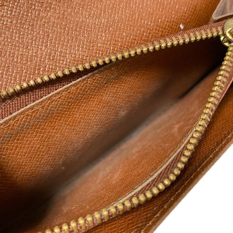 Louis Vuitton Bifold Wallet Monogram Porte Monnaie Zip M61735 Leather