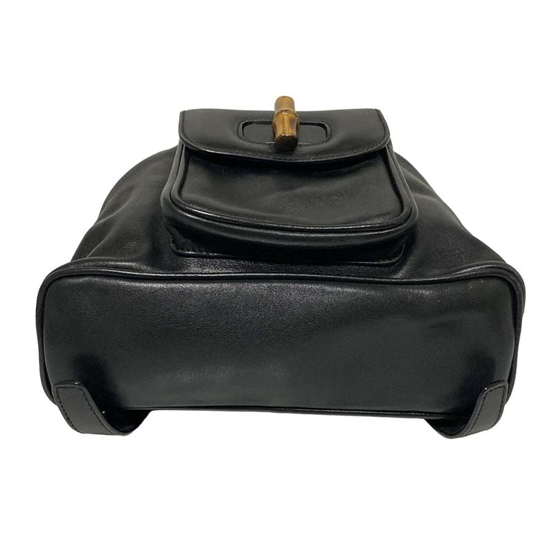 Gucci Backpack Sac Bamboo Black Mini Bag Leather