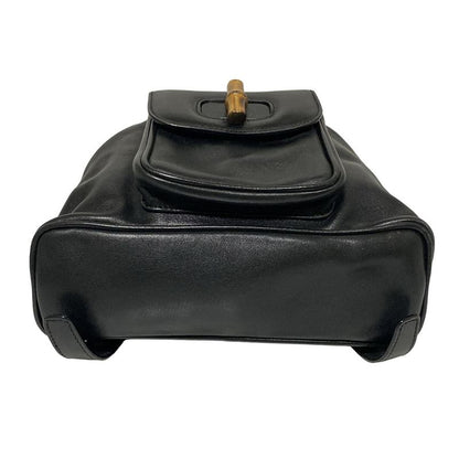 Gucci Backpack Sac Bamboo Black Mini Bag Leather