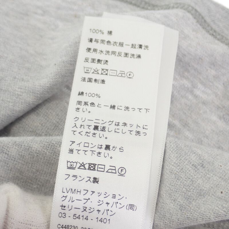 Celine Triomphe Logo 2x04k865w.09sh Long Sleeve T-shirt Cotton Grey Navy