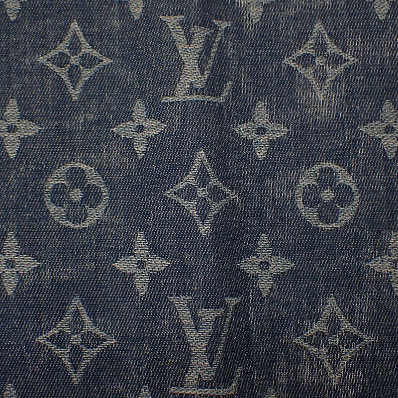 Louis Vuitton Monogram Essential M71618 Shawl Cotton Blue Men's Women's