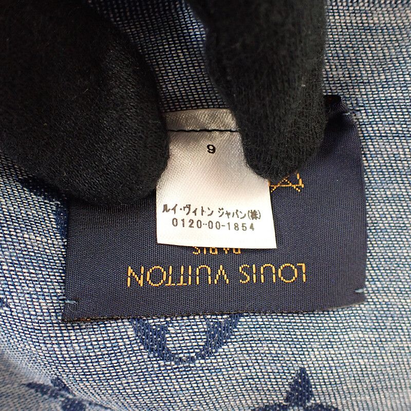 Louis Vuitton Monogram Essential M71618 Shawl Cotton Blue Men's Women's