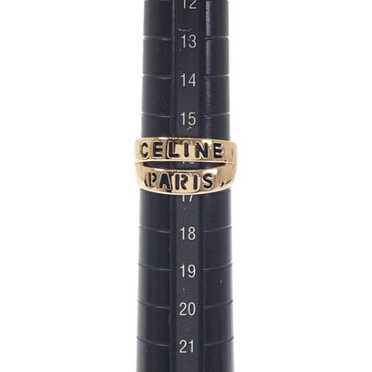 Celine Logo Ring 18K Yellow Gold 18k Yellow Gold #16 Ladies Stylish Volume Ring