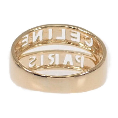 Celine Logo Ring 18K Yellow Gold 18k Yellow Gold #16 Ladies Stylish Volume Ring