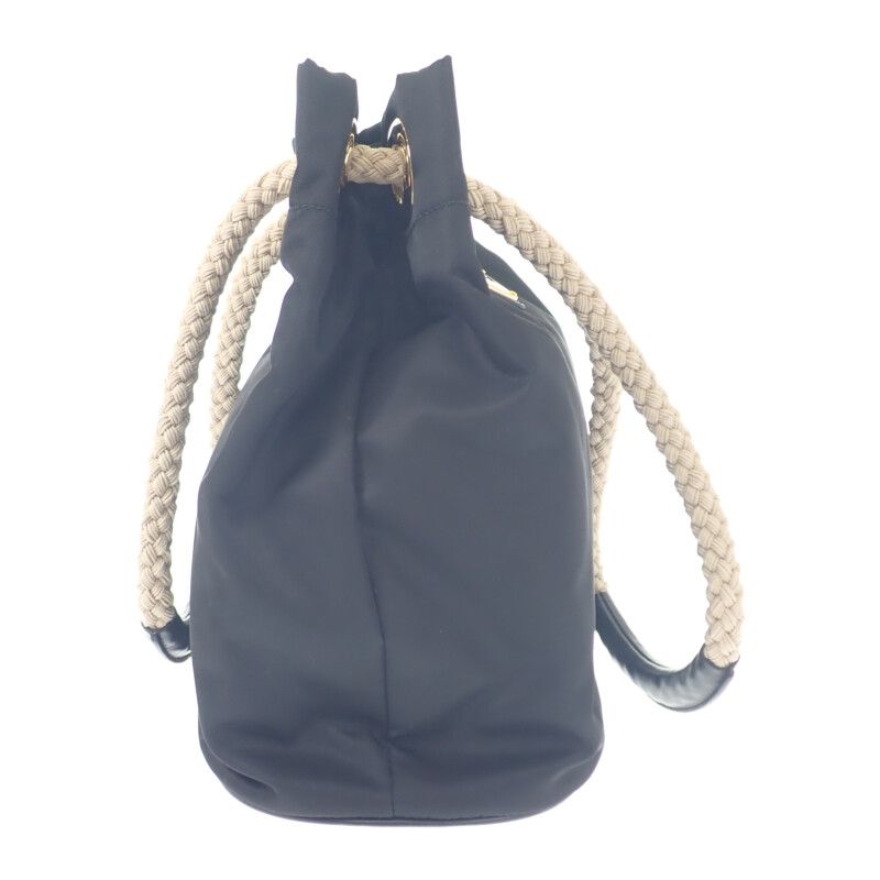 Prada Mariner Small Bucket Bag 1be082 Shoulder Bag Nylon Black Ladies Logo
