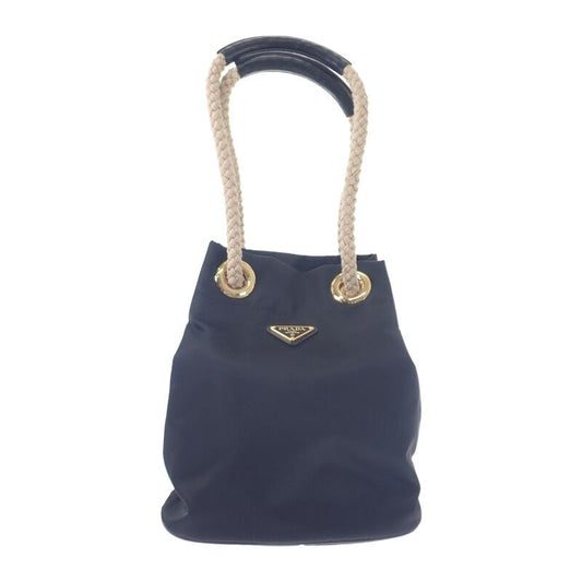 Prada Mariner Small Bucket Bag 1be082 Shoulder Bag Nylon Black Ladies Logo