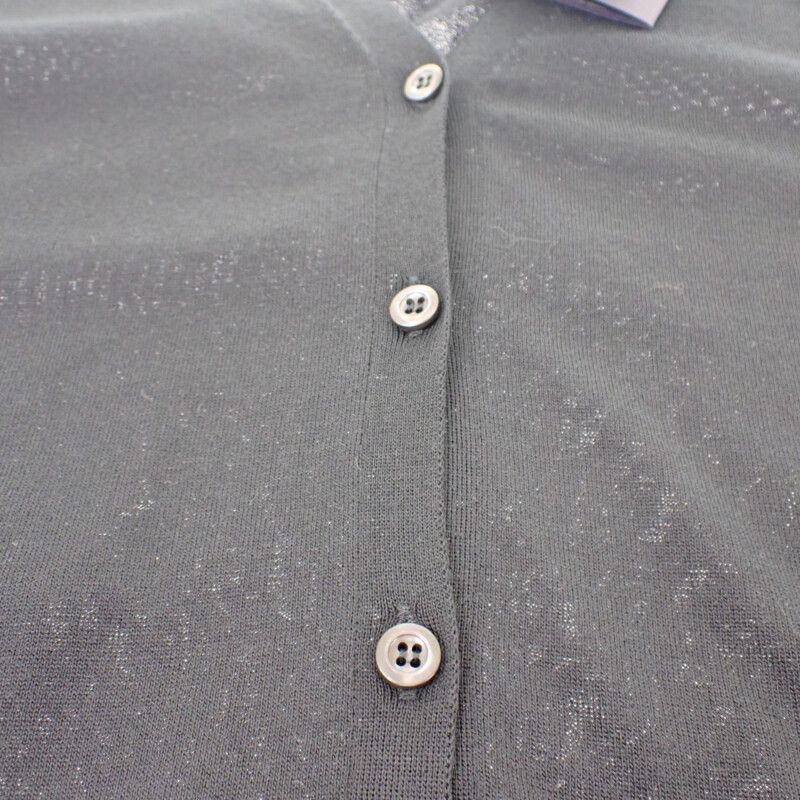 Prada Silk Cardigan Silk Cotton Polyester Black 44 Ladies Transparent [ranked A