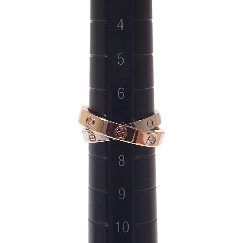 Cartier Be Love No 7 B4094347 Ring 18K Pink Gold Pink Gold 18K White Gold White