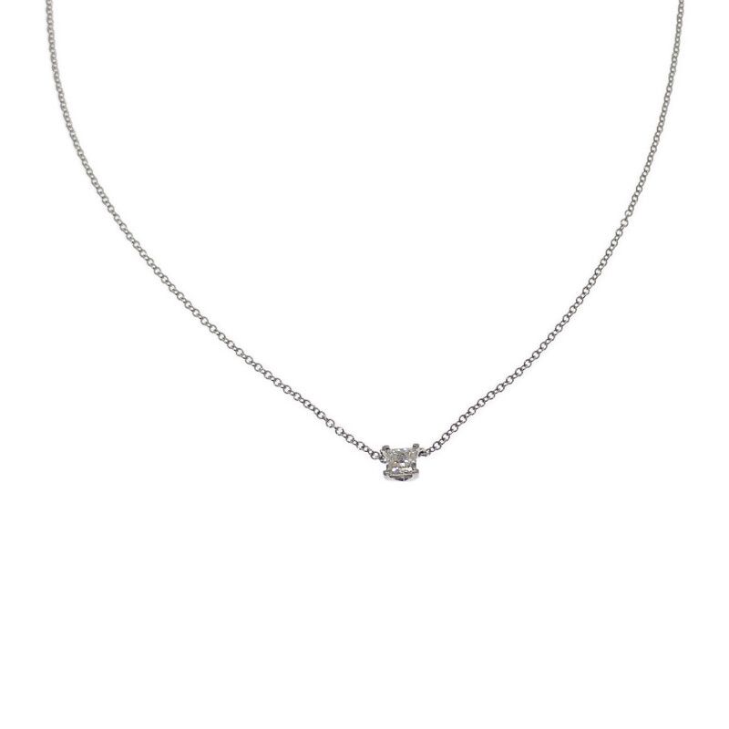 Tiffany & Co Tiffany & Co Square Pendant Necklace Pt950 Platinum Diamond Ladies