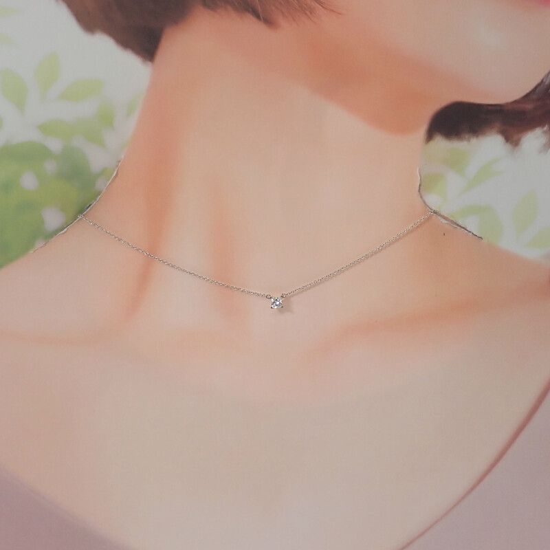 Tiffany & Co Tiffany & Co Square Pendant Necklace Pt950 Platinum Diamond Ladies
