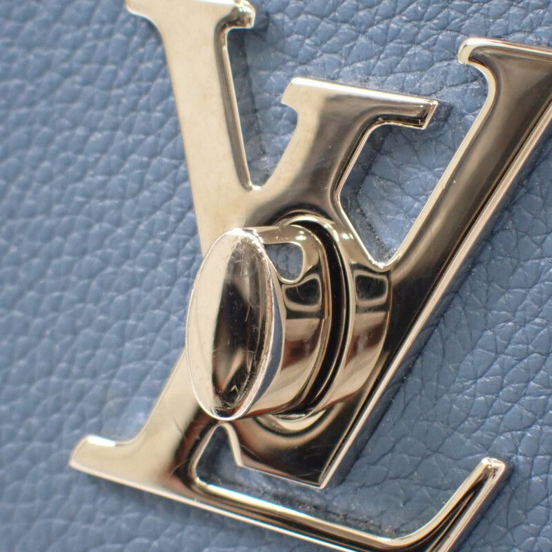 Louis Vuitton My Lock Me M51415 2WAY Bag Taurillon Clemence Blue Ivory Silver