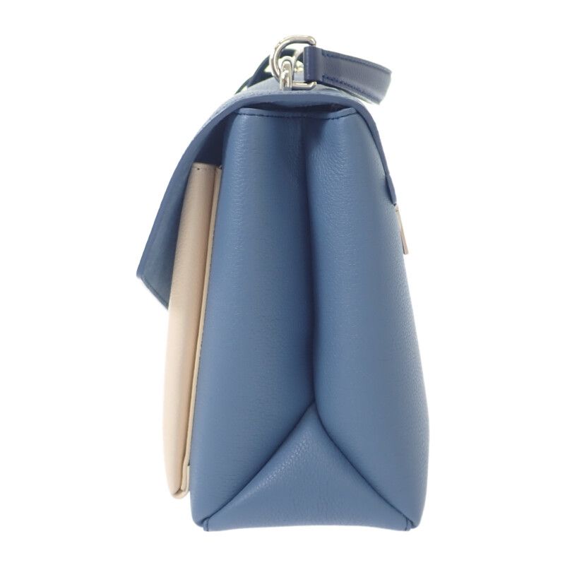 Louis Vuitton My Lock Me M51415 2WAY Bag Taurillon Clemence Blue Ivory Silver