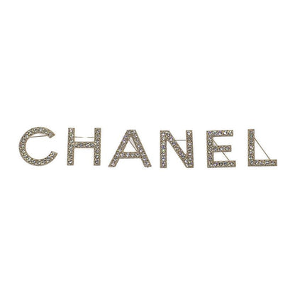 Chanel Logo Crystal Ab1368 Brooch Metal Gold B19S Ladies Gift [grade A