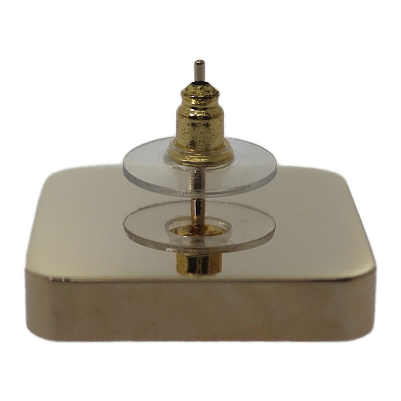 Chanel CC Square Coco Mark Fine Ab9777 Earrings Metal Gold B23C Ladies Gift [A