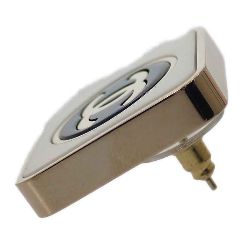 Chanel CC Square Coco Mark Fine Ab9777 Earrings Metal Gold B23C Ladies Gift [A