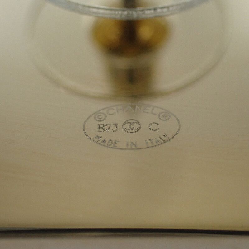 Chanel CC Square Coco Mark Fine Ab9777 Earrings Metal Gold B23C Ladies Gift [A