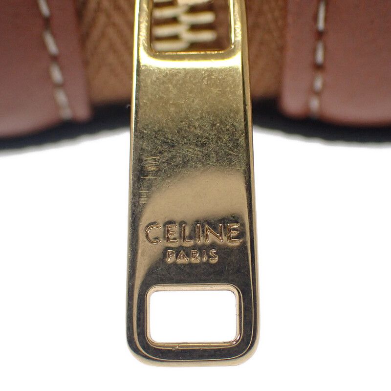Celine Chain Clutch Cuil Triomphe Small 10e382egk.14ml Shoulder Bag PVC Brown