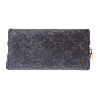 Celine Chain Clutch Cuil Triomphe Small 10e382egk.14ml Shoulder Bag PVC Brown