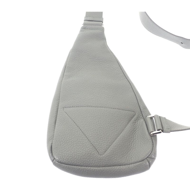 Prada Vittero Dino 2vz098 Body Bag Leather Gray Silver Hardware Men's [ranked A