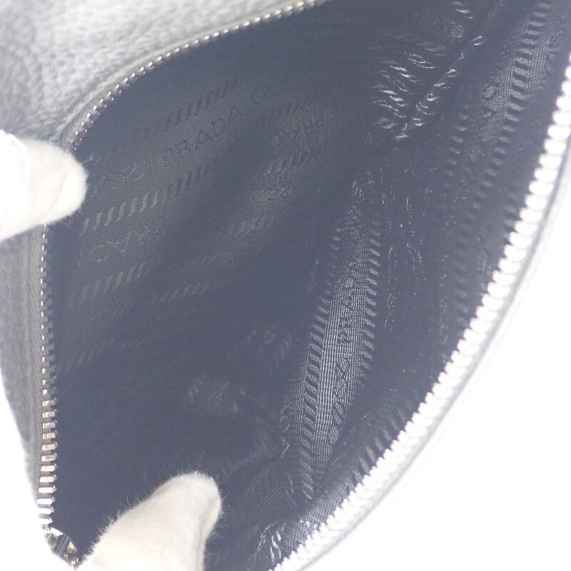 Prada Vittero Dino 2vz098 Body Bag Leather Gray Silver Hardware Men's [ranked A