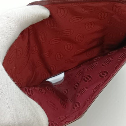Cartier Mustline Trifold Wallet Women's Wine Red