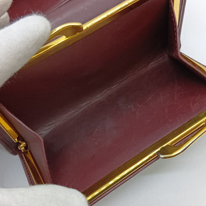 Cartier Mustline Trifold Wallet Women's Wine Red